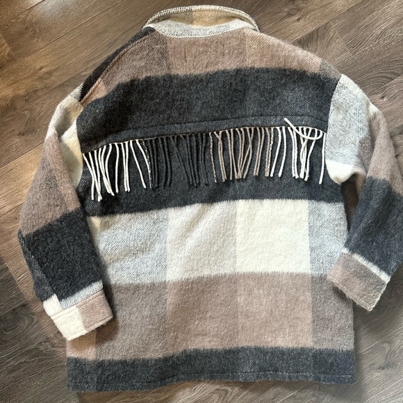 Zara Wool Plaid Shacket - Picture 3 of 3